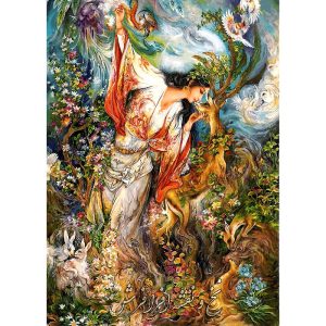 نخ و نقشه تابلوفرش مینیاتور رستن