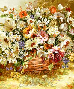 نخ ونقشه گل گلدان حصیری