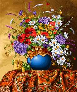 نخ ونقشه گل بابونه ستونی