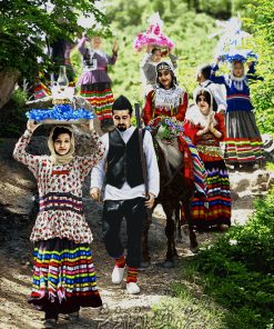 نخ و نقشه تابلوفرش جهیزیه عروس