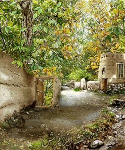نخ و نقشه تابلوفرش کوچه باغ خاطره ها