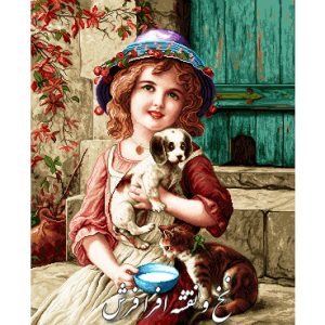 نخ و نقشه تابلو فرش طرح لیندا