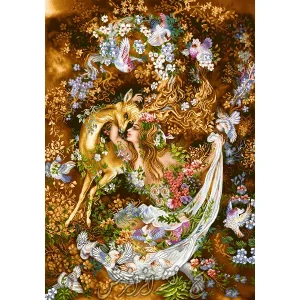 نخ و نقشه تابلوفرش مینیاتور نیاز نوازش