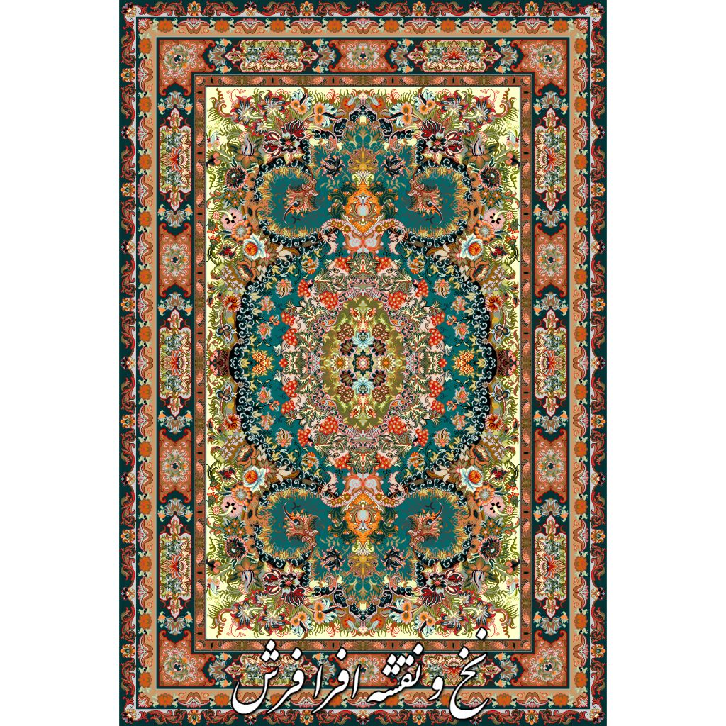 نخ و نقشه فرش دستبافت نوین فر تبریز با رنگبندی جدید