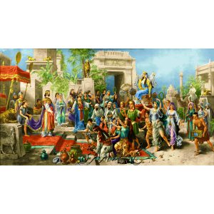 نخ و نقشه تابلو فرش نفیس ملکه سبا