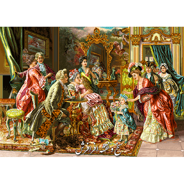 نخ و نقشه تابلوفرش تولد مادربزرگ سایز کوچک