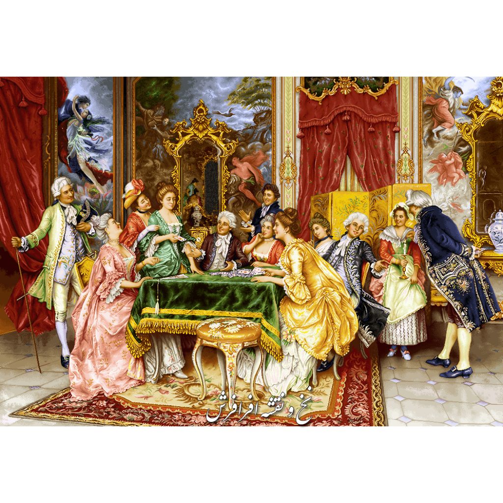 نخ و نقشه تابلو فرش پاسورباز با رنگبندی جدید