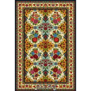 نخ و نقشه فرش قالیچه گل و بوته جدید