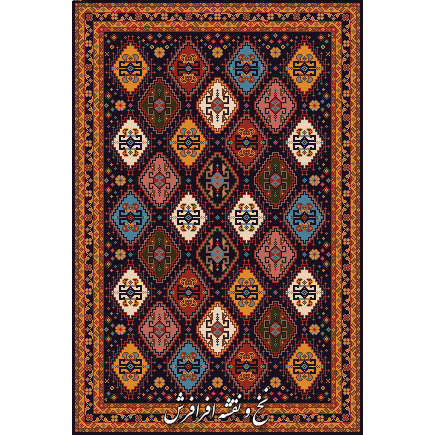 نخ ونقشه فرش خشتی کوچک