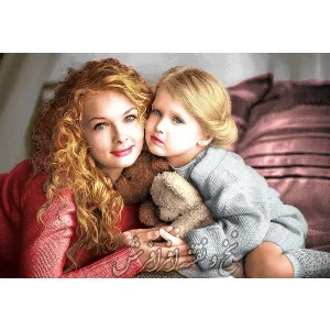 نخ ونقشه تابلو فرش مهرمادر خوابیده