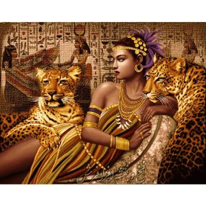 نخ و نقشه تابلو فرش ملکه کلوپاترا