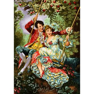 نخ و نقشه تابلو فرش دختر تاب باز جدید