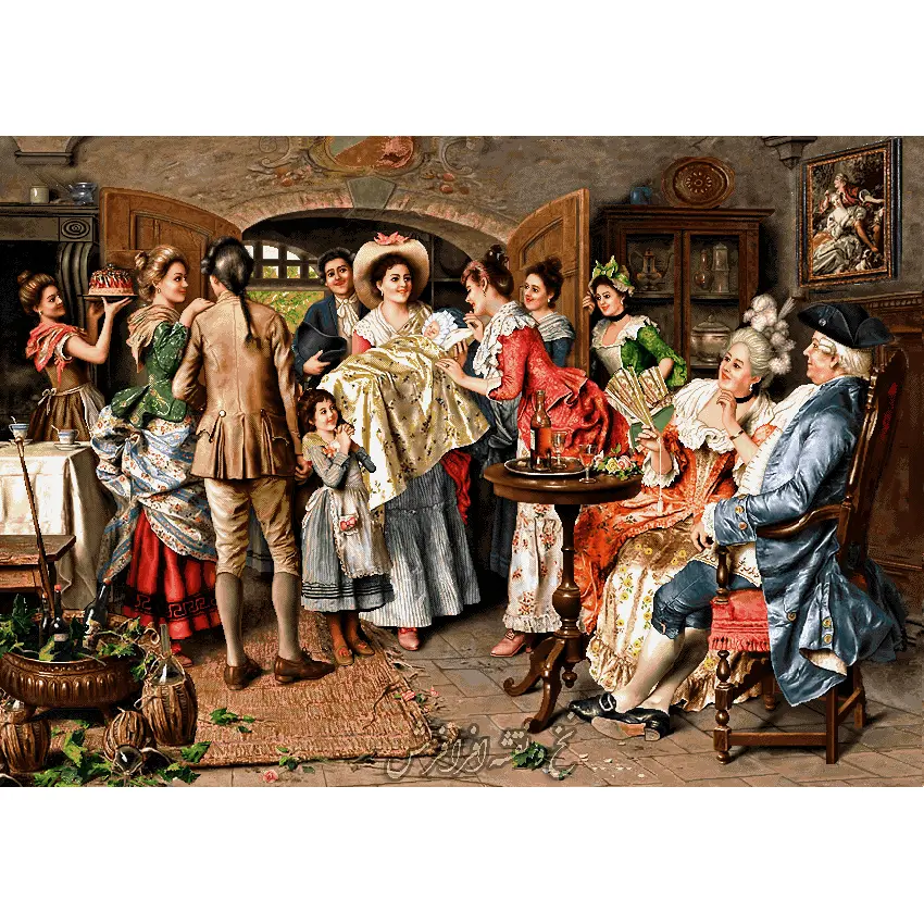 نخ و نقشه تابلوفرش مهمانی فرانسوی تولد