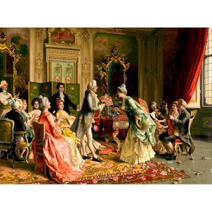 نخ ونقشه تابلو فرش مهمانی فرانسوی خواستگاری