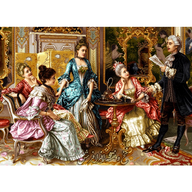 نخ ونقشه تابلو فرش شاعر جوان