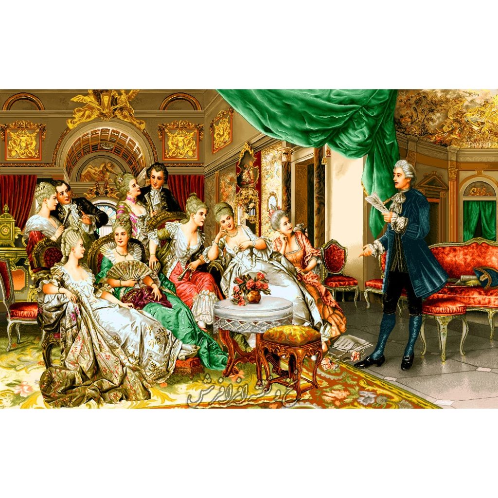 نخ و نقشه تابلو فرش شاعر جوان طرح جدید