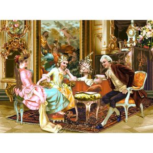 نخ و نقشه تابلوفرش محفل شعر با رنگبندی جدید