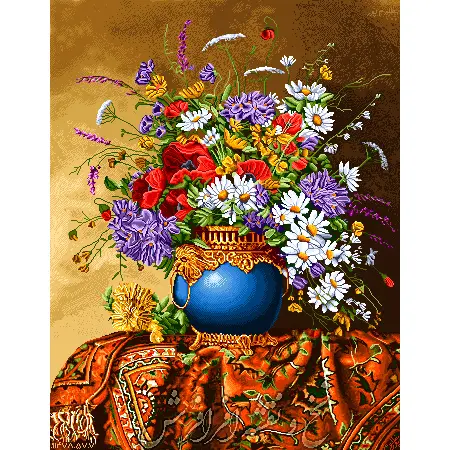 نخ ونقشه گل بابونه ستونی