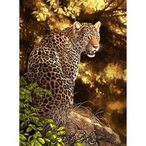 نخ و نقشه تابلو فرش ببر