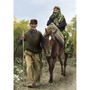 نخ و نقشه تابلو فرش عشق قدیمی