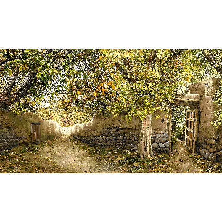 نخ ونقشه طرح کوچه باغ گردو