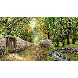 نخ و نقشه تابلو فرش کوچه باغ جدید