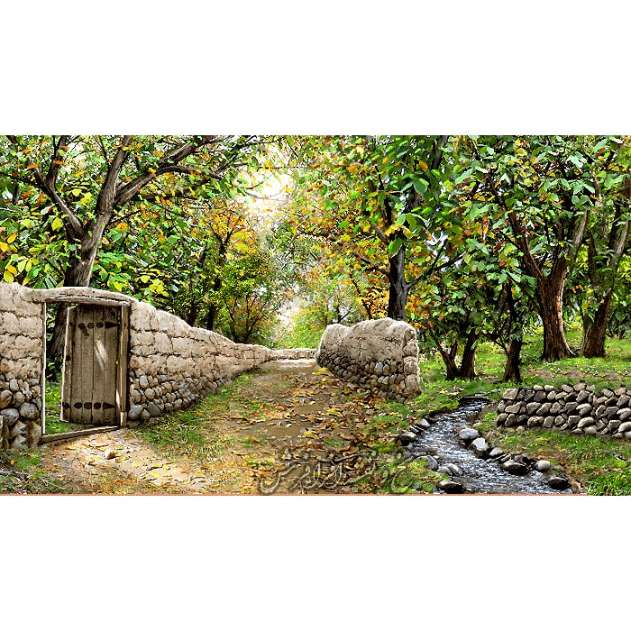 نخ و نقشه تابلو فرش کوچه باغ جدید