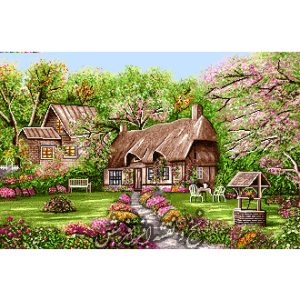 نخ و نقشه تابلوفرش مزرعه توماس