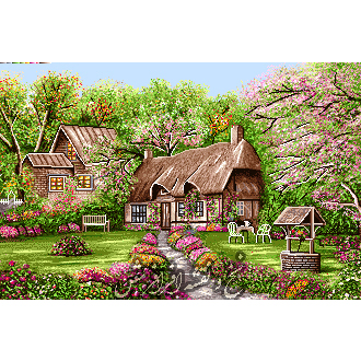 نخ و نقشه تابلوفرش مزرعه توماس