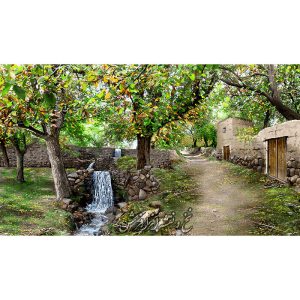 نخ و نقشه کامپیوتری تابلوفرش کوچه باغ سردرود