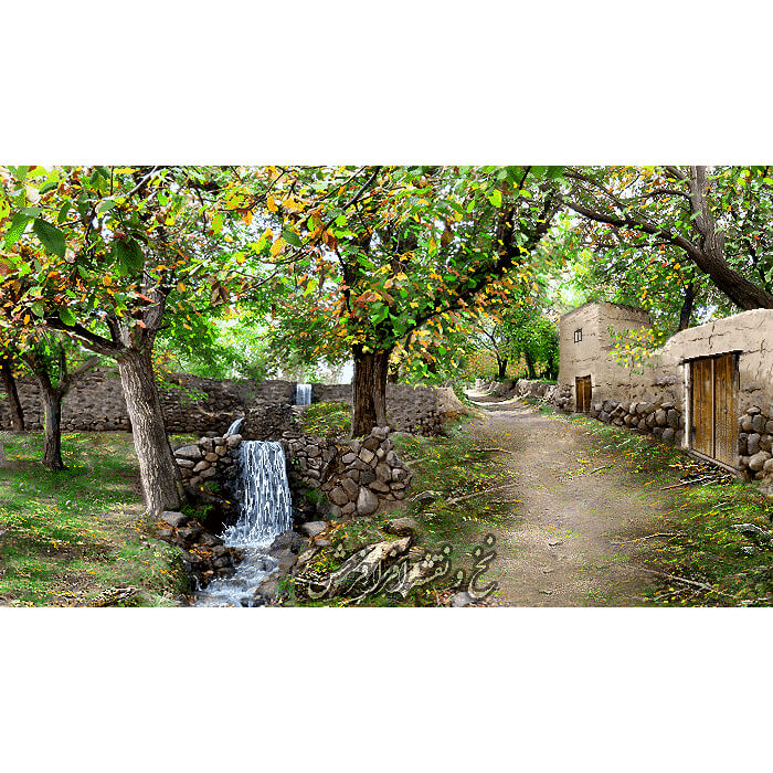 نخ و نقشه کامپیوتری تابلوفرش کوچه باغ سردرود