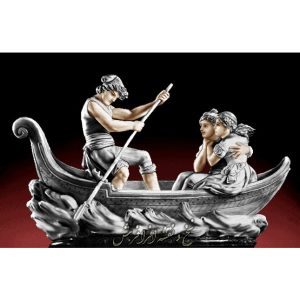 نخ و نقشه تابلو فرش تندیس قایق عشق