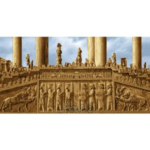 نخ و نقشه تابلو فرش تندیس تخت جمشید