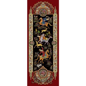 نخ و نقشه طرح اصلی شکارگاه مینیاتوری طولی