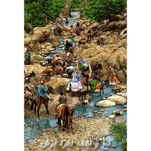 نخ و نقشه تابلوفرش کوچ عشایر