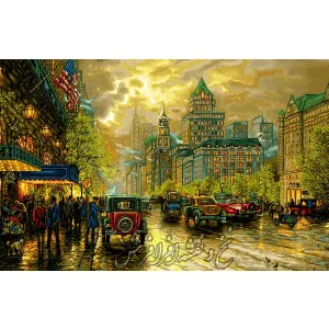 نخ و نقشه تابلوفرش خیابان نیویورک